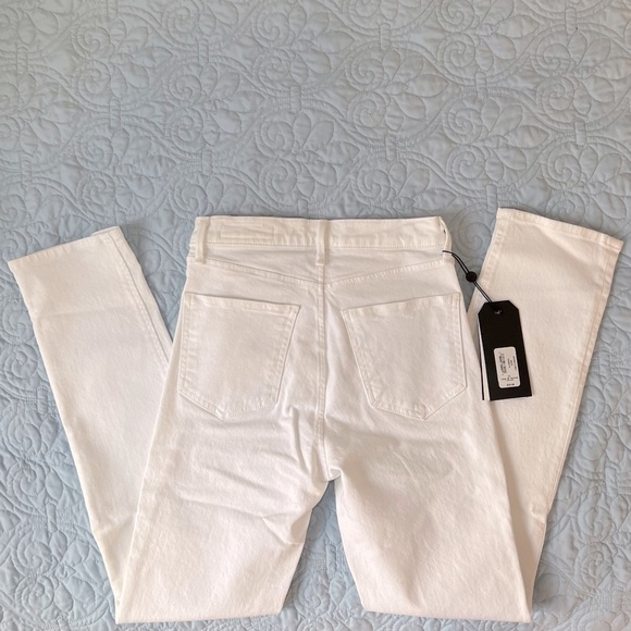 24 NWT Rag & Bone White High Rise Slim Fit Cigarette Jeans - Picture 4 of 13